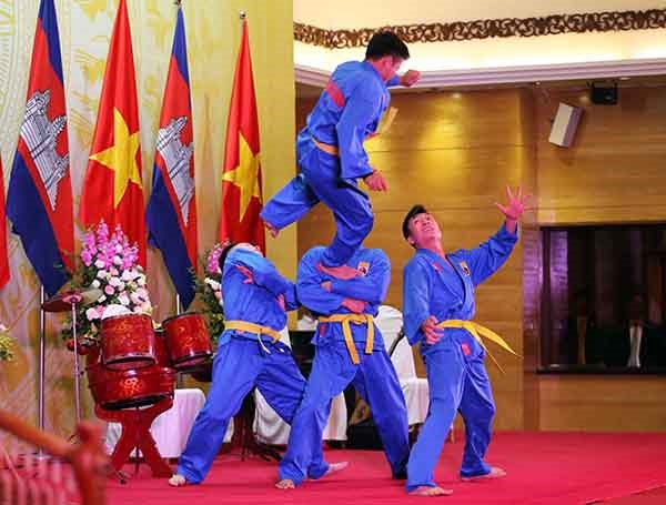 Biểu diễn Vovinam tại Quốc yến chiêu đãi Thủ tướng Campuchia - ảnh 2