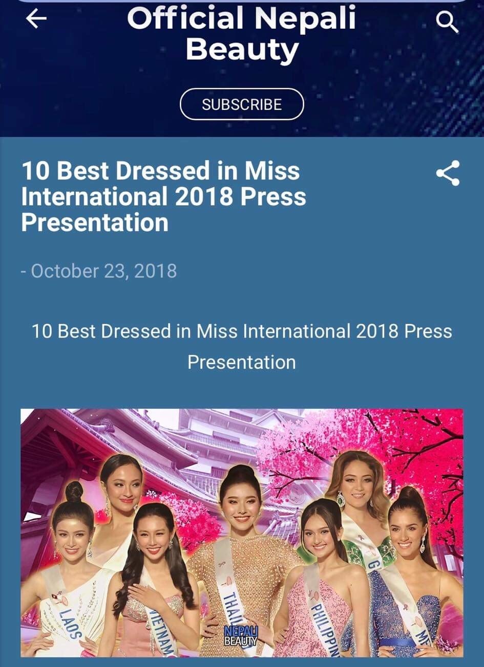 Thùy Tiên tạo ấn tượng tại Miss International 2018 - ảnh 1