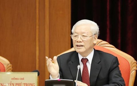 Tổng Bí thư, Chủ tịch nước Nguyễn Phú Trọng khai mạc Hội nghị TƯ 10 - Anh 3