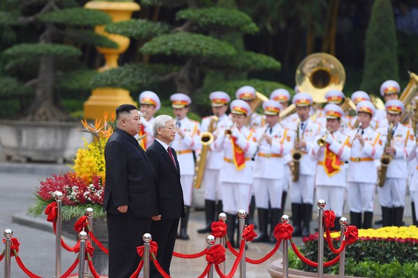 Tổng Bí thư, Chủ tịch nước Nguyễn Phú Trọng đón, hội đàm với Chủ tịch Kim Jong Un - Anh 2