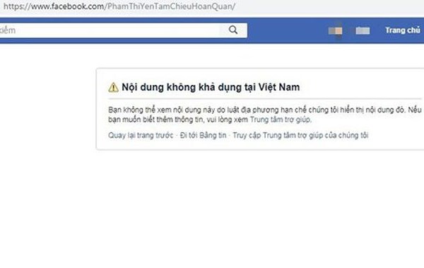 Facebook khóa tài khoản của bà Phạm Thị Yến chùa Ba Vàng - Anh 1