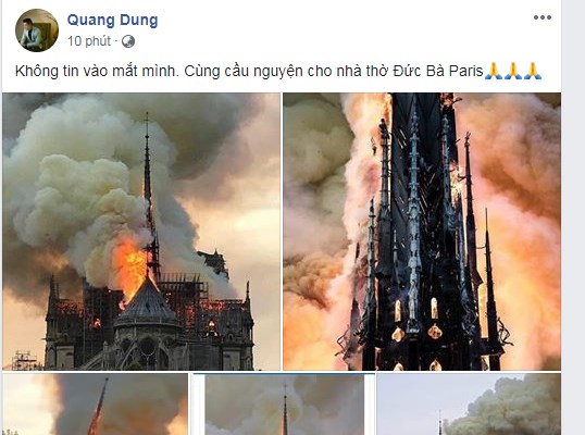 Nghệ sĩ Việt bàng hoàng khi nhà thờ Đức Bà Paris chìm trong biển lửa - Anh 5