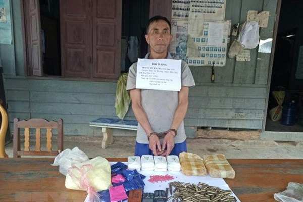 Bắt đối tượng người Lào vận chuyển 12.000 viên ma túy tổng hợp - Anh 1
