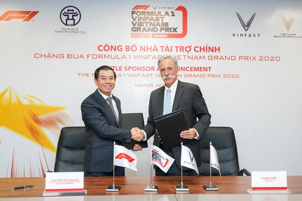 VinFast là nhà tài trợ chính của chặng đua công thức 1 Việt Nam - Anh 1