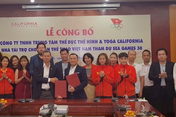 Công bố nhà tài trợ cho Đoàn Thể thao Việt Nam trước ngày xuất quân dự SEA Games 30 - Anh 1
