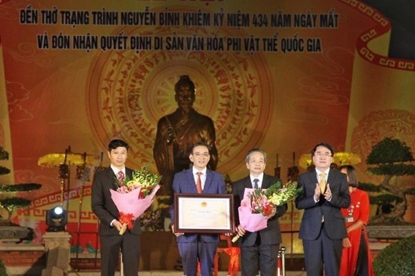 Hải Phòng:​​​​​​​ Lễ hội Đền thờ Trạng Trình Nguyễn Bỉnh Khiêm là Di sản văn hóa phi vật thể Quốc gia - Anh 1