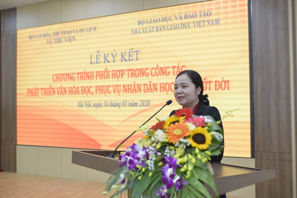 Vụ Thư viện ký kết hợp tác với NXB Giáo dục Việt Nam - Anh 2