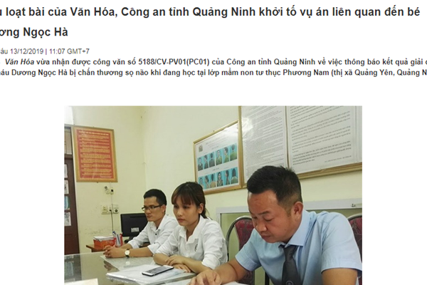 Công an tỉnh Quảng Ninh thông báo kết quả điều tra về vụ án cháu Dương Ngọc Hà - Anh 1