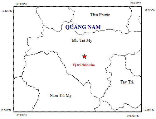 Động đất 2,8 độ richter ở huyện Bắc Trà My, tỉnh Quảng Nam - Anh 1