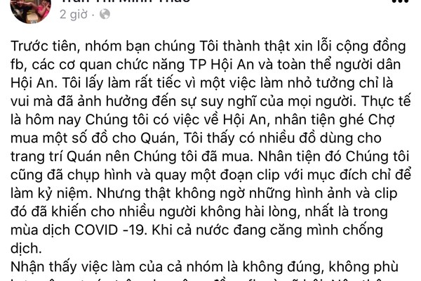 Nhóm người đóng giả “hành khất” ở phố cổ Hội An xin lỗi cộng đồng - Anh 1