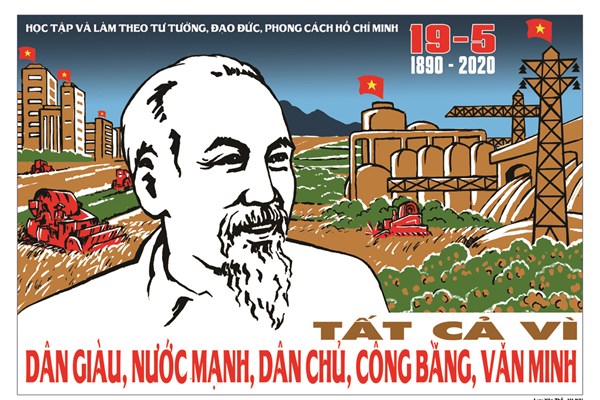 16 tác phẩm đoạt giải cuộc thi sáng tác tranh cổ động kỷ niệm 130 năm Ngày sinh Chủ tịch Hồ Chí Minh - Anh 6