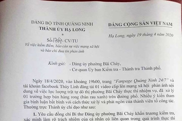Quảng Ninh:​​​​​​​ Thành ủy Hạ Long yêu cầu lãnh đạo phường Bãi Cháy đến nhà xin lỗi người bán rau rong - Anh 2