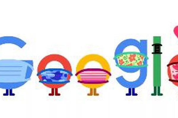 Google Doodle phát thông điệp kêu gọi người dân đeo khẩu trang - Anh 1