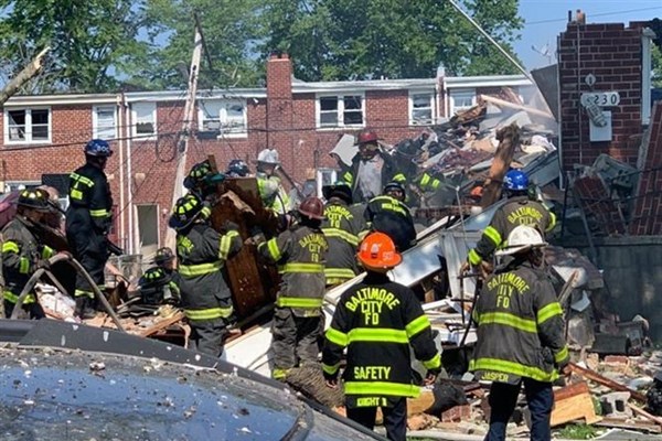 Mỹ: Một vụ nổ lớn san phẳng nhiều ngôi nhà ở Baltimore - Anh 1
