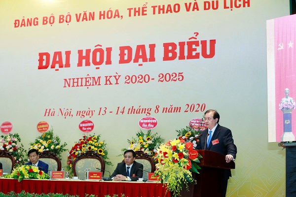Thứ trưởng Tạ Quang Đông được bầu giữ chức Bí thư Đảng ủy Bộ VHTTDL nhiệm kỳ 2020-2025 - Anh 7