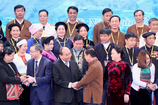 Khai mạc trọng thể Đại hội Đại biểu toàn quốc các DTTS Việt Nam lần thứ II năm 2020 - Anh 3