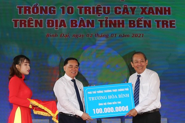 Phó Thủ tướng  Thường trực Trương Hòa Bình dự lễ phát động Đề án trồng 10 triệu cây xanh - Anh 2
