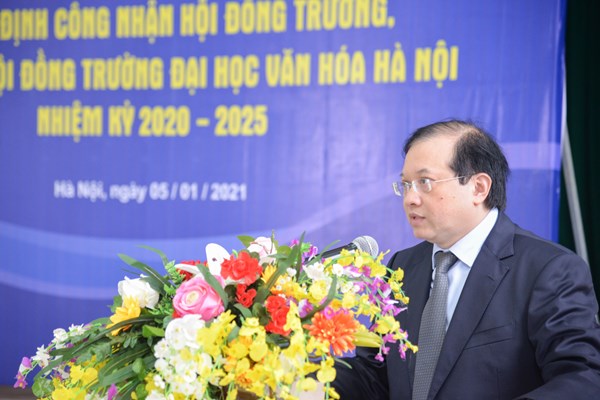 Đại học Văn hóa Hà Nội: Lễ công bố quyết định công nhận Hội đồng Trường nhiệm kỳ 2020-2025 - Anh 2