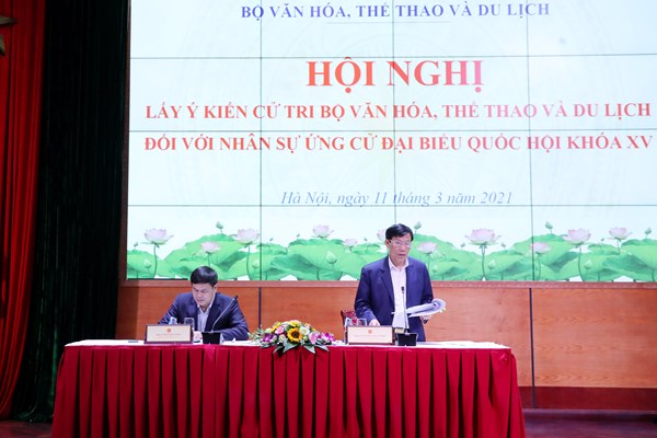 Bộ VHTTDL giới thiệu Thứ trưởng Nguyễn Văn Hùng ứng cử Đại biểu Quốc hội khóa XV - Anh 1