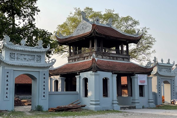 Xử lý vi phạm xây dựng tại Di tích Quốc gia chùa Đậu (Hà Nội) - Anh 1