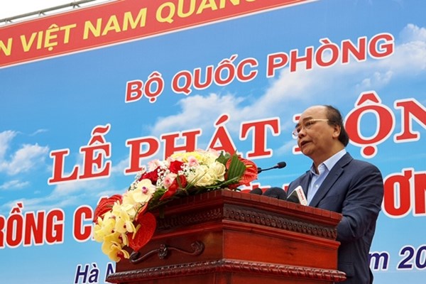 Chủ tịch nước Nguyễn Xuân Phúc dự Lễ phát động trồng cây tại Khu di tích lịch sử K9 - Anh 1