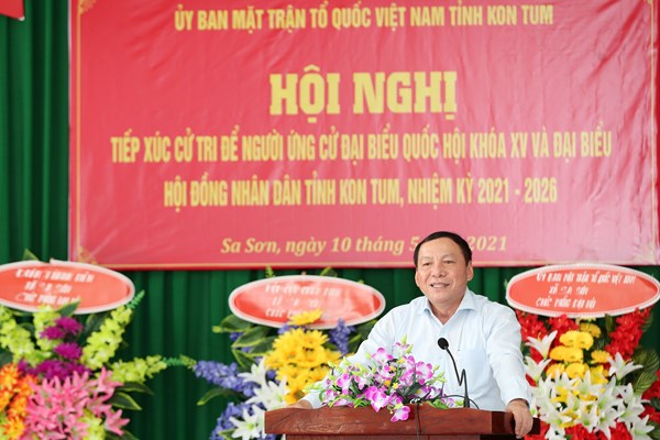 Cử tri Kon Tum mong muốn Bộ trưởng Bộ VHTTDL Nguyễn Văn Hùng trúng cử đại biểu Quốc hội - Anh 1