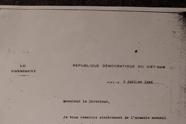 Kỷ niệm 131 năm ngày sinh Chủ tịch Hồ Chí Minh (19.5.1890 - 19.5.2021): Bức thư Chủ tịch Hồ Chí Minh gửi Giám đốc Nhà hát Opéra Paris - Anh 1