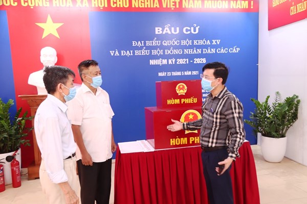 Quận Hoàng Mai, Hà Nội: Sẵn sàng cho cuộc bầu cử trong những điều kiện đặc biệt - Anh 2