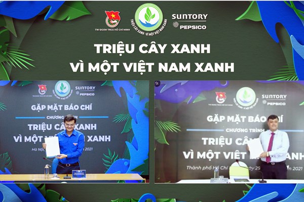 Suntory PepsiCo Việt Nam phát động chương trình “Triệu cây xanh - Vì một Việt Nam xanh” - Anh 1