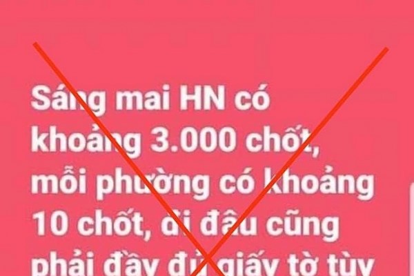 Hà Nội: Truy tìm người thông tin bịa đặt về việc lập 3.000 chốt kiểm tra người đi đường - Anh 1