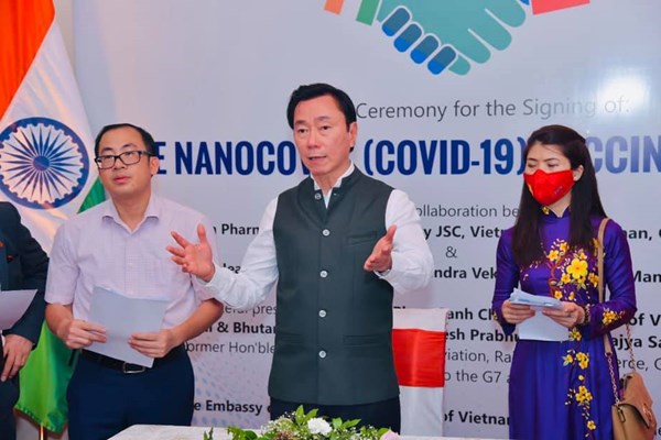 Hợp tác sản xuất vắc xin Nanocovax tại Ấn Độ - Anh 1