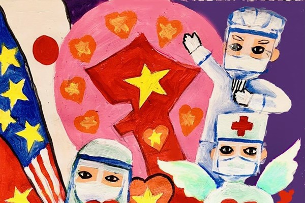 Tranh thiếu nhi “Vững tin Việt Nam” đóng góp 210 triệu đồng vào Quỹ vắc xin phòng chống Covid-19 - Anh 1