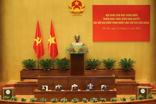 Bộ trưởng Nguyễn Văn Hùng: Tập trung thực hiện Nghị quyết  Đại hội đại biểu toàn quốc lần thứ XIII của Đảng về phát triển văn hóa - Anh 1