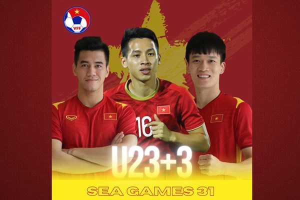 Hùng Dũng, Hoàng Đức và Tiến Linh dự SEA Games 31 - Anh 1
