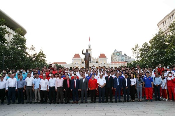 Họp mặt Đoàn thể thao Việt Nam khu vực phía Nam tham dự SEA Games 31 - Anh 1