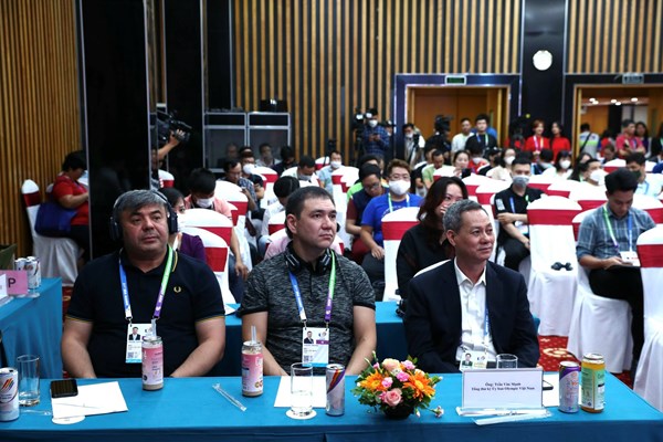 Đông đảo phóng viên dự Hội nghị truyền thông quốc tế SEA Games 31 - Anh 2
