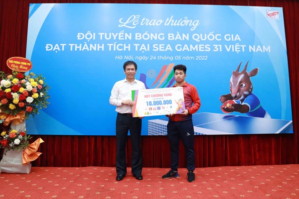 Vinh danh chiếc HCV sau 19 năm của bóng bàn Việt Nam - Anh 1
