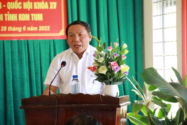 Bộ trưởng Nguyễn Văn Hùng tiếp xúc cử tri tỉnh Kon Tum - Anh 2