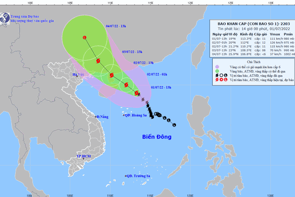 Bão số 1 đang cách Quảng Ninh 640km, Đông Bắc Bộ mưa lớn từ chiều tối mai - Anh 1