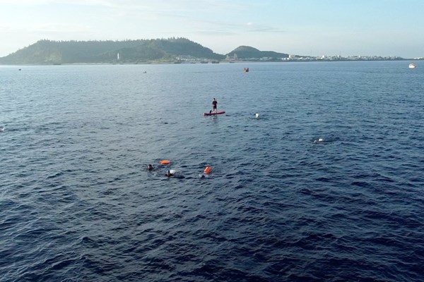 Lý Sơn tổ chức thi bơi vượt biển - Anh 2