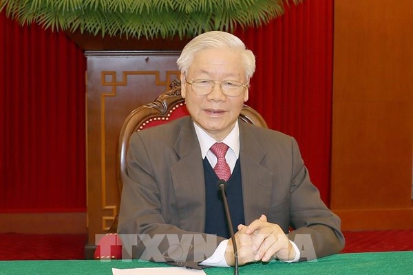 Tổng Bí thư Nguyễn Phú Trọng gửi điện mừng Tổng Bí thư Tập Cận Bình - Anh 1