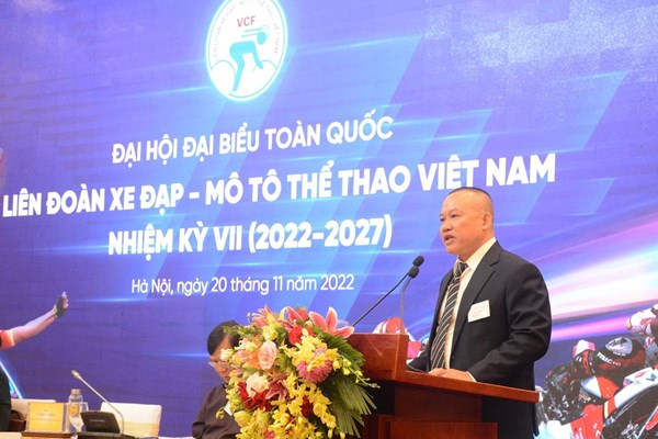 Ông Lê Văn Thắng giữ chức Chủ tịch Liên đoàn Xe đạp – Mô tô thể thao Việt Nam nhiệm kỳ VII - Anh 1