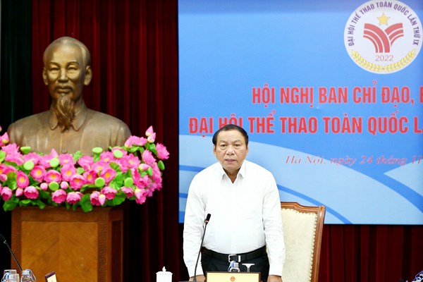 Bộ trưởng Nguyễn Văn Hùng: Cùng đồng hành để viết lên một kỳ Đại hội Thể thao toàn quốc thành công sau SEA Games 31 - Anh 1