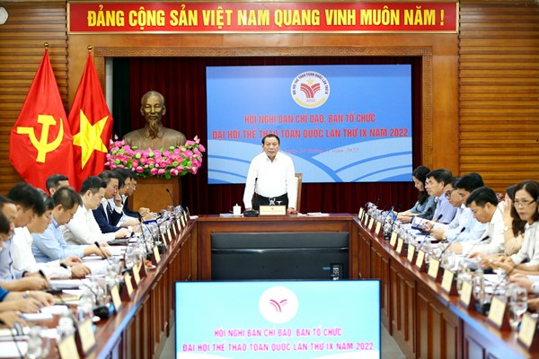 Bộ trưởng Nguyễn Văn Hùng: Cùng đồng hành để viết lên một kỳ Đại hội Thể thao toàn quốc thành công sau SEA Games 31 - Anh 5