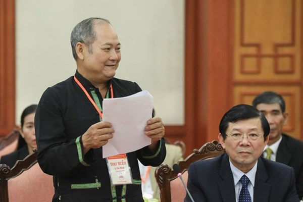 Tổng Bí thư Nguyễn Phú Trọng gặp mặt đội ngũ cán bộ Mặt trận cơ sở tiêu biểu - Anh 4