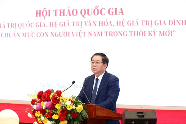 Khai mạc Hội thảo quốc gia “Hệ giá trị quốc gia, hệ giá trị văn hóa, hệ giá trị gia đình và chuẩn mực con người Việt Nam trong thời kỳ mới” - Anh 1