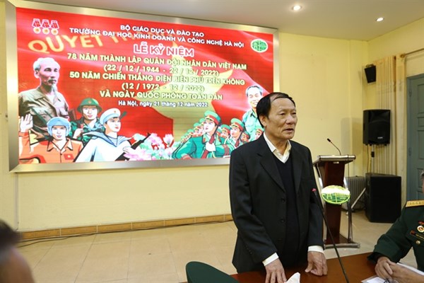 Trường Đại học Kinh doanh và công nghệ Hà Nội tổ chức kỷ niệm 78 năm Ngày thành lập Quân đội nhân dân Việt Nam - Anh 1