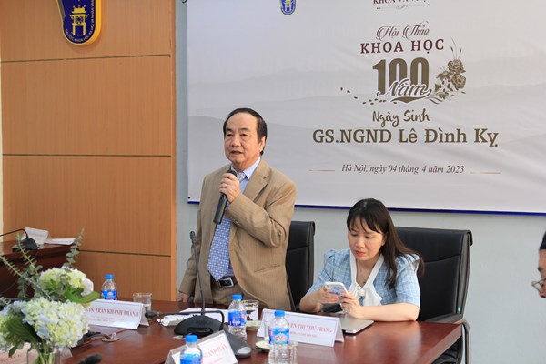 Hội thảo khoa học quốc gia nhân kỷ niệm 100 năm ngày sinh GS.NGND Lê Đình Kỵ - Anh 2