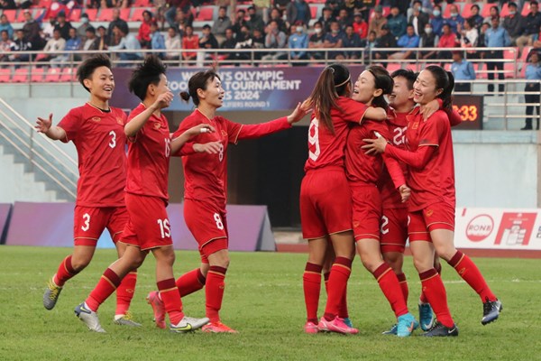 Thắng nhẹ Nepal, tuyển nữ Việt Nam vào Vòng loại thứ hai Olympic 2024 - Anh 2