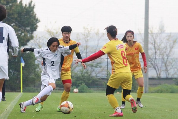 Tuyển nữ Việt Nam thắng trận giao hữu đầu tiên trong chuyến tập huấn Nhật Bản - Anh 2